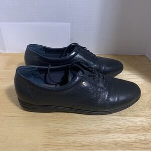 Easy Spirit Shoes Womens 8.5B 2A Motion Oxford Comfort‎ Black Leather Lace Up